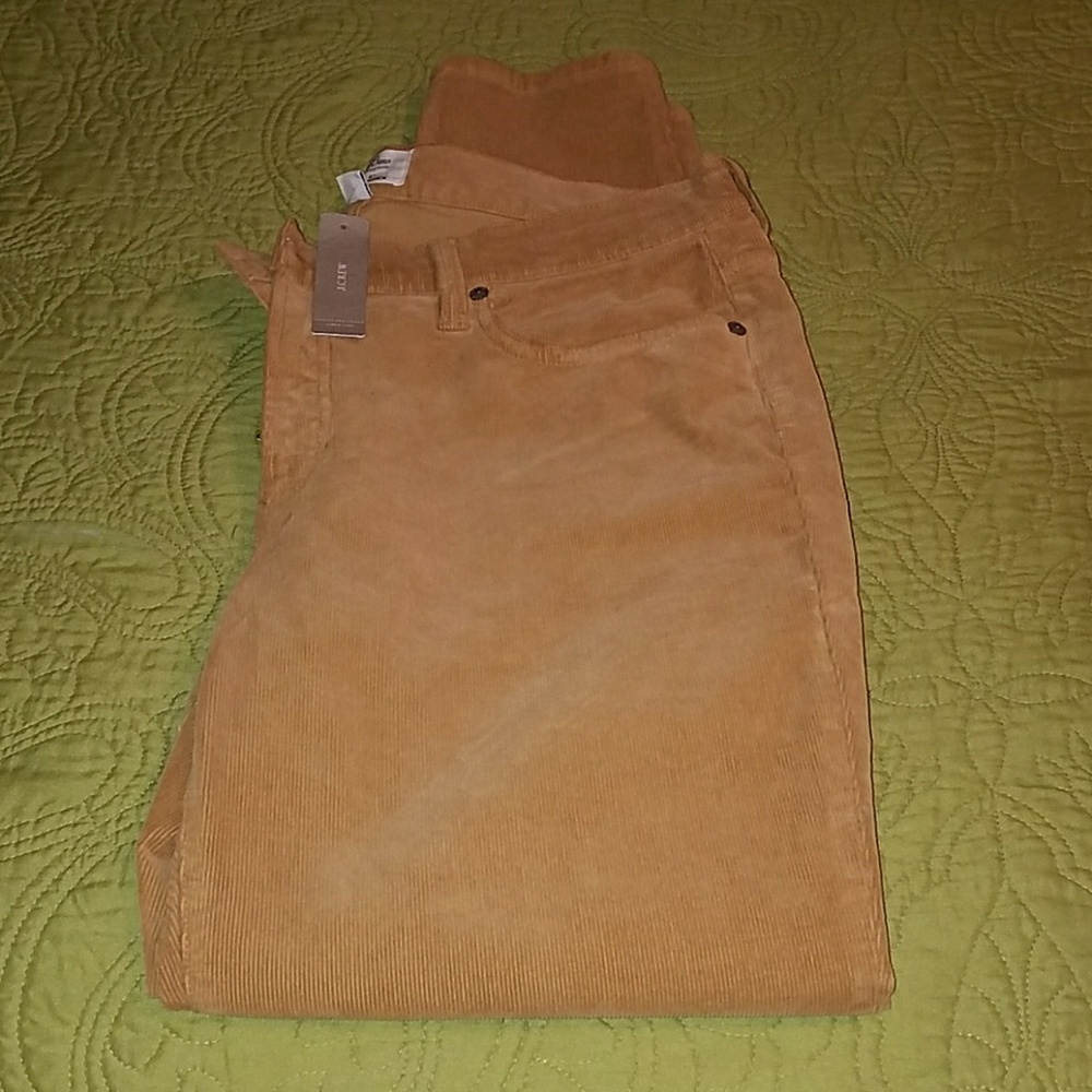 NWT J Crew 8" Toothpick Corduroy  Ankle Pants